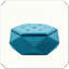 Repose-pieds capitonné Velvet Polygon Diamond-1029985325