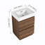 Meuble-lavabo moderne autoportant 24 po avec lavabo et double tiroir 24 po-169910951