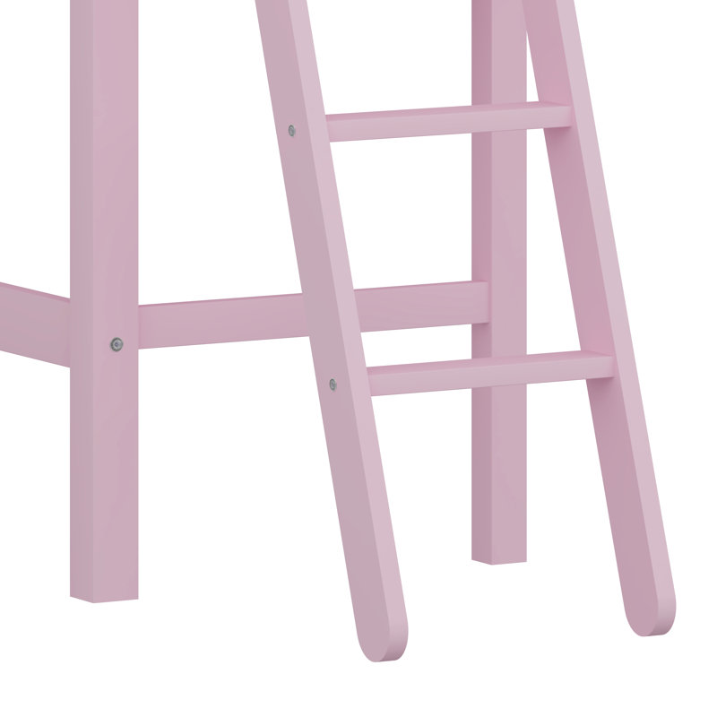 Harold Kids Twin Loft Bed, Pink