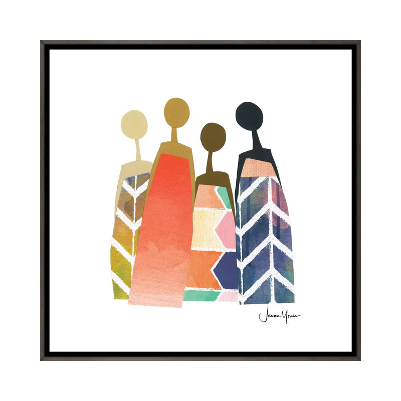 "Rainbow Friends" par Lou Lou, reproduction d’art studio-impression, H 26 po x l 26 po x P 1,5 po, Pas de tapis