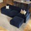 Canapé modulaire en L en bois massif avec repose-pieds Velvet & Plush-763350911