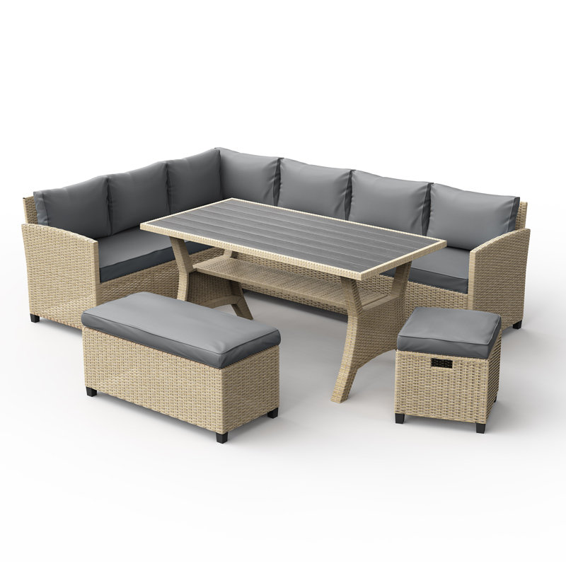 9 Seater Rattan Corner Sofa Set