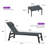 Outdoor Rust-Resistant Metal Chaise Lounge with Table-95048835