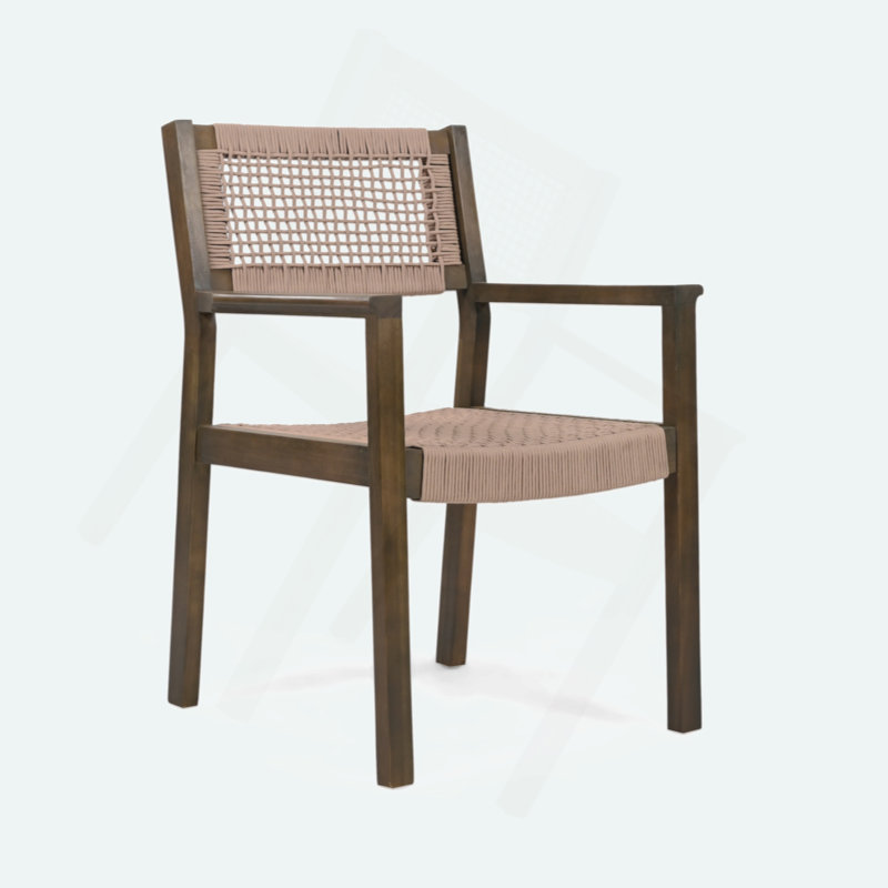 Chaise tressée, Gris / Brun clair, 2