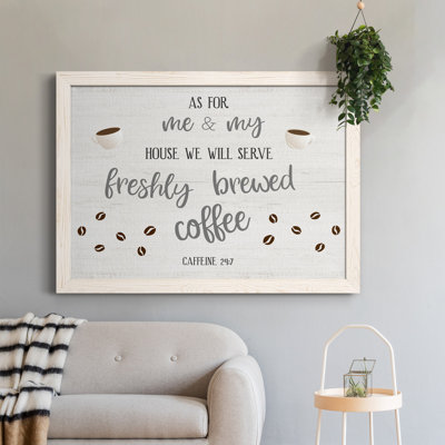 Freshly Brewed Coffee - cadre photo, art textuel sur toile