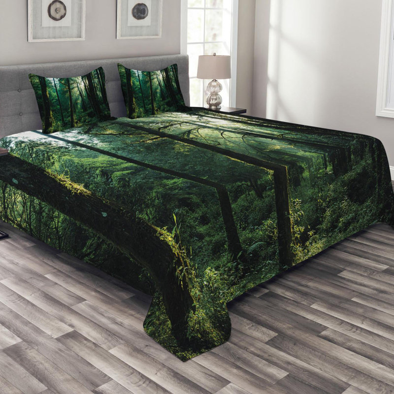 Nature Rustic Polyester Coverlet, King Coverlet + 2 Shams