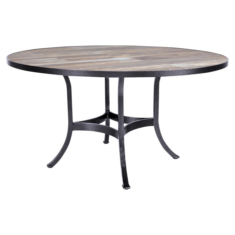 Outdoor Round Dining Table, Venice Beach, 42" W x 42" L x 29.5" H, Graphite