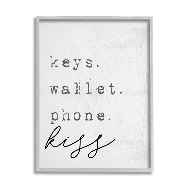 «Keys Wallet» par Daphne Polselli, H 20 po x l 16 po, Estampe numérique Farmhouse