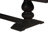 95-123 Inch Dining Table, 2 Extension Leaves, Turned, Antique Black Wood