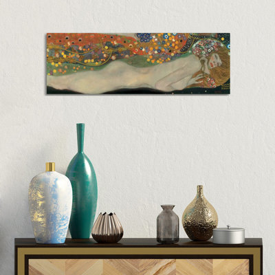 Sea Serpents, Detail IV by Gustav Klimt - Panoramic Painting on Canvas