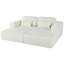 Chaise longue inclinable en velours côtelé Modern-168068046