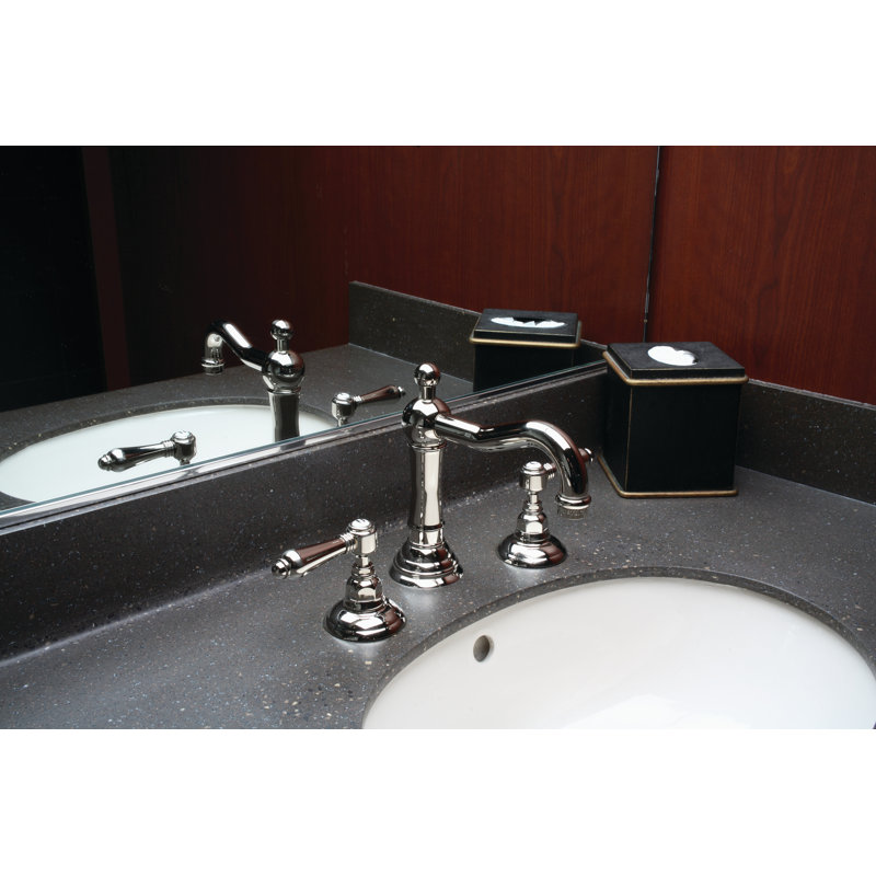 Acqui Widespread Bathroom Faucet with Drain Assembly, Polished Chrome, Lever