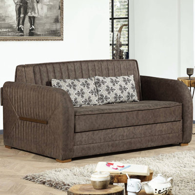 Dark Brown Storage - Collection, Into A Sleeper For Extra Guests Upholstered With , Ideal Small Apartments And
