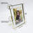 Elegant Gold Metal Floater Frame Set - Minimalist Tabletop Display For Love And Family Photos