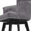 Tabouret de comptoir pivotant rembourré avec structure en métal-1927740113