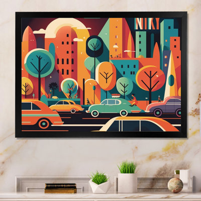 «Colorful Cityscape IV», art mural sur toile Cityscapes
