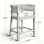 Ensemble de 2 tabourets de comptoir en bois et rotin avec accoudoirs rembourrés (table non incluse)-629477794-629477795