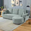 Canapé de coin avec pouf de rangement-142053242