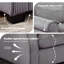 Ensemble de canapé modulaire 4 pièces avec coin en coin et repose-pieds, tissu en velours côtelé en forme de L-1690960915