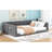 Full Xl Sized Daybed With Gray Upholstery And Side Pocket - Versatile For Daily Use No Box Spring Easy Assembly Guide Velvet In Storage Fits Perfectly Small Spaces Required Installation