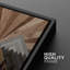 Western Decor Wood Block Mountain Range Forest Landscape Nature Wilderness Neutral Modern Decor, impression sur toile-1233453855-1233453827