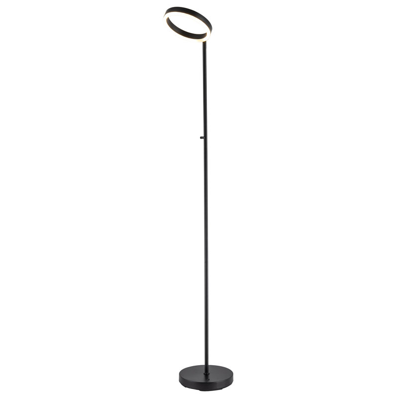 155 H cm Traditional Floor Lamp, Black, Matte Black