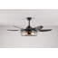 52-Inch Modern Black Ceiling Fan With Light And Remote Control (Bulb Not Included)