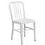 Ensemble de table ronde intérieure / extérieure en métal 24 po avec 2 chaises à dossier vertical à lattes Kathryne-1382650204