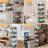 Rolling Storage Cart, 5 Tier Storage Organizer Utility Cart Mobile Shelving Unit-285842951