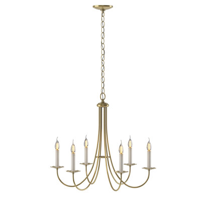 Simple Sweep 6-Light Candle Style Classic/Traditional Chandelier