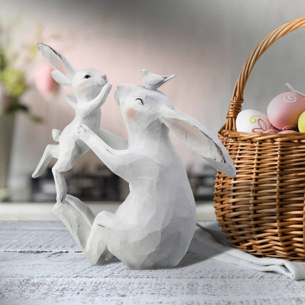 Rosalind Wheeler Vianden Bunny / Rabbit Animals Plastic Garden Statue ...