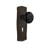 Prairie Plate with Decorative Keyhole and Black Porcelain Door Knob