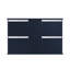 Pharmacie l 55 po x H 35 po avec miroir et 9 tablettes fixes, bleu marine-410114212