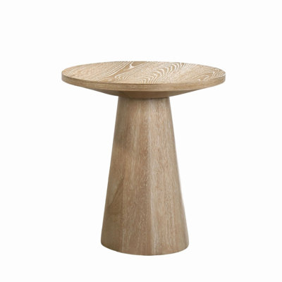 Table de bout ronde, table de style contemporain avec base à piédestal