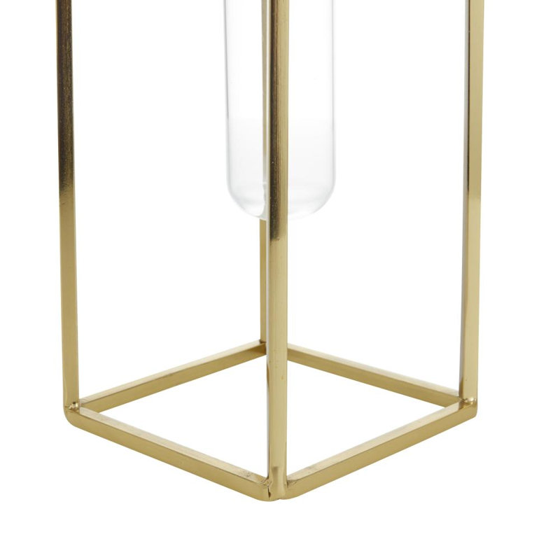 Ensemble de 3 vases de table en acier inoxydable doré