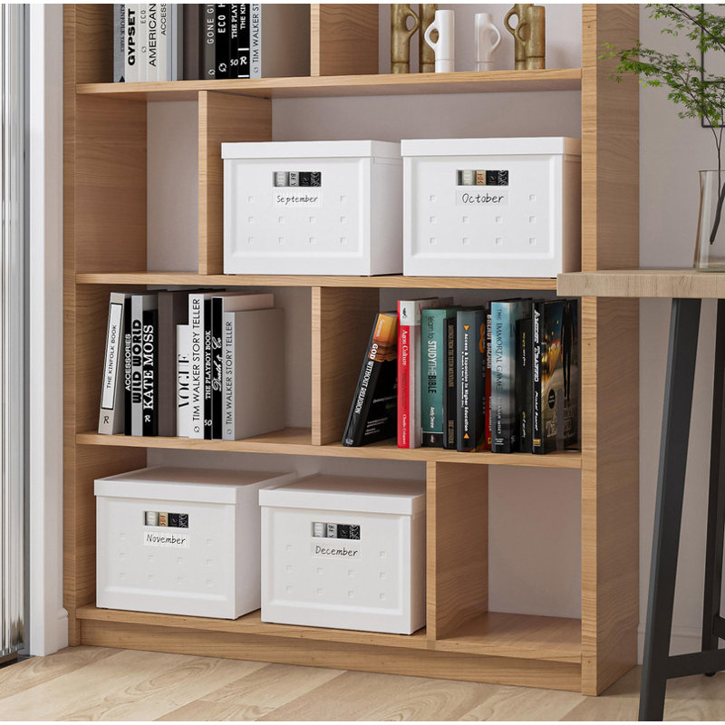 Ensemble de 2 boîtes de rangement peu encombrantes - Conception pliable et empilable avec couvercles sécurisés pour l'organisation