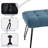 17" Modern Teddy Fleece Vanity Stool with Tufted Plush Soft Cushion, Black Metal Legs-379451956