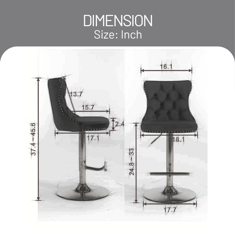 Swivel Upholstered Adjustable Height Counter Stool with Metal Frame, Gold, Beige