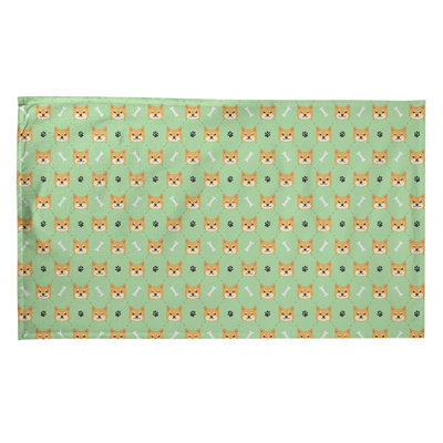 Serviette à thé à motif shiba shiba