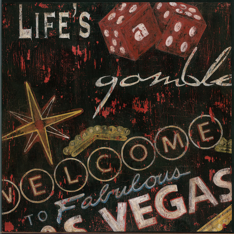 « life a », art textuel sur toile tendue, H 12 po x l 12 po x P 1,5 po