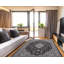 Tapis noir et gris anthracite tissé à plat à la machine Emanuel -31943131