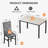 Elegant 5-Piece Faux Marble Dining Table Set-438343055