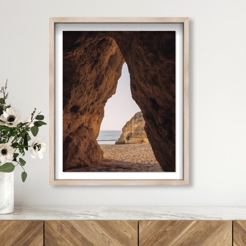 Ocean Vista II, reproduction encadrée de paysage et de nature par Oliver Gal, H 25,5 po x l 21,5 po, Cadre blond