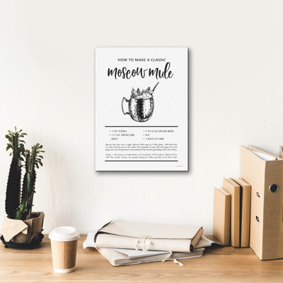  'Moscow Mule' by Lettered & Lined Canvas Wall Art, 12" x 16"
