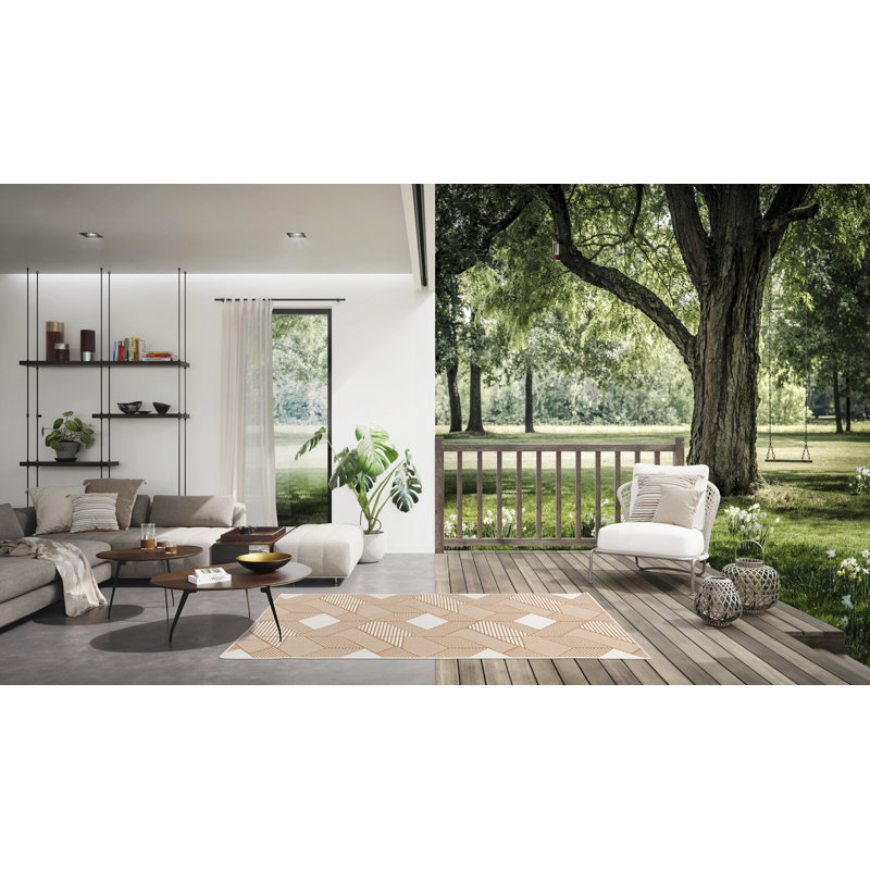 Jalynn Flatweave Indoor/Outdoor Ginger Rug, Rectangle 160 x 230cm