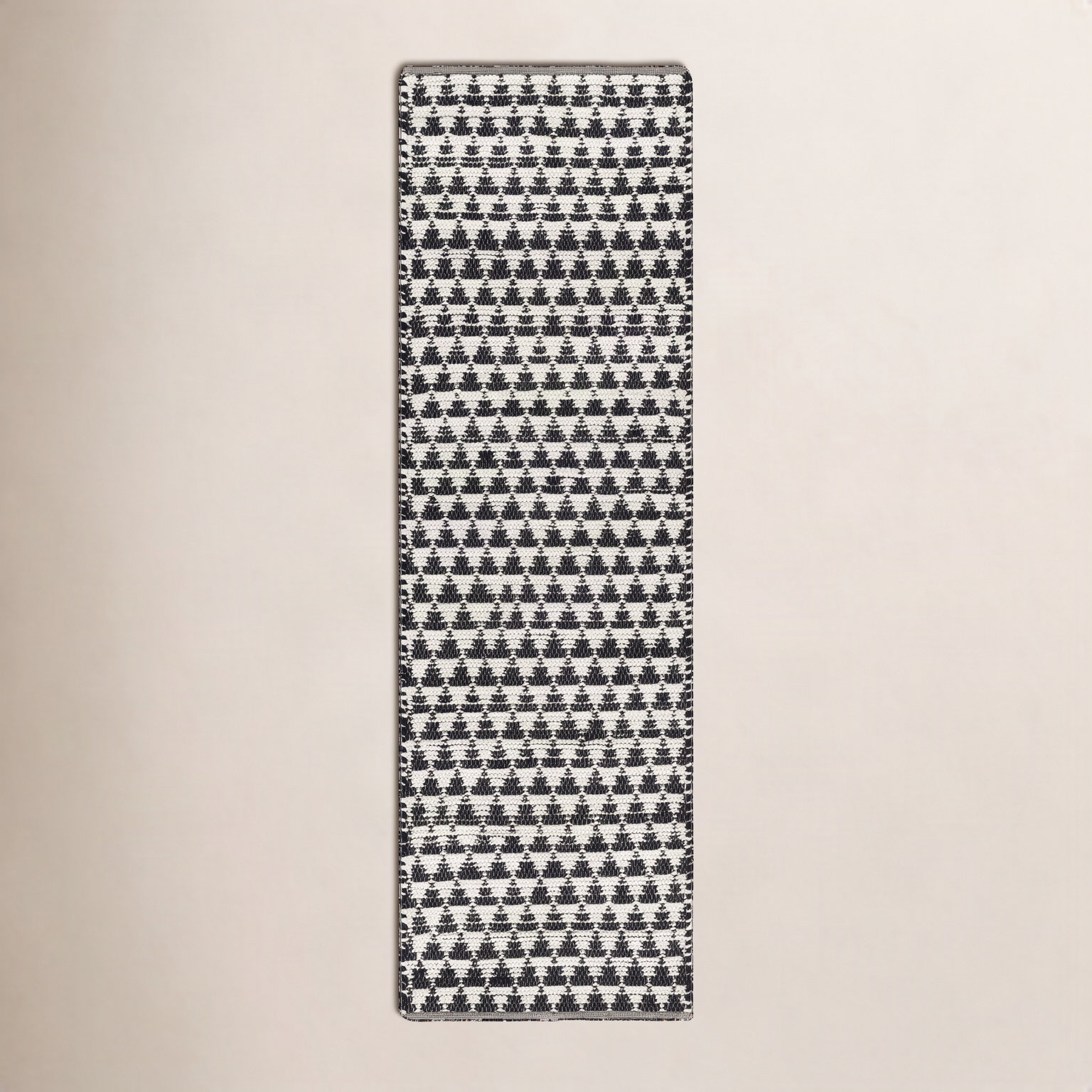 Addy Hand-Woven Geometric Black Rug, Runner 2'6" x 8'