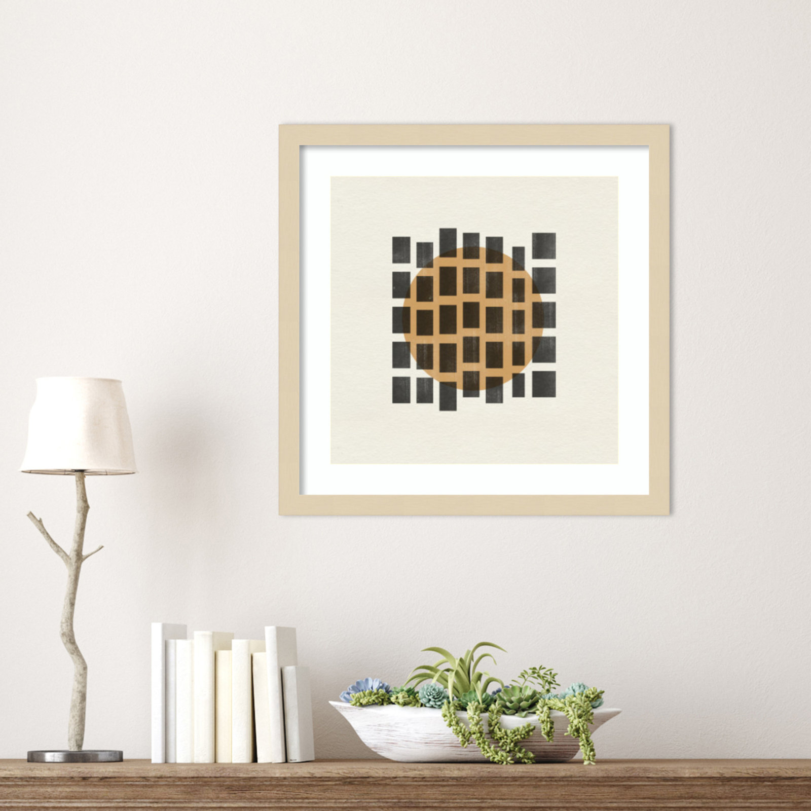 Giese "Paper Object No. 8" Print, Brown, 17" H x 17" W