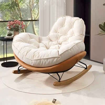 Alvesta Upholstered Rocking Chair by Everly Quinn