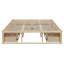 Grand lit plateforme avec 6 tiroirs de rangement, naturel antique-848915050-848915024