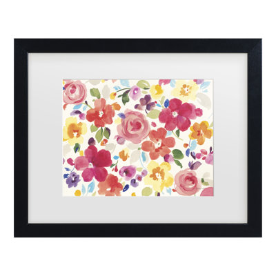 Bolog Danhui Nai Popping Florals Matted Framed Art
